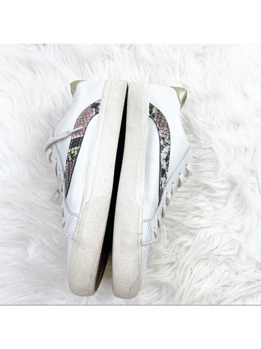 Madewell Sidewalk Low-Top Sneakers in Metallic & Stamped Snakeskin Leather - Picture 6 of 9